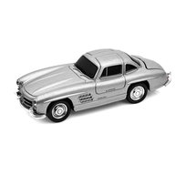Mercedes-Benz 300 SL - srebrny - pamięć USB 32GB Autodrive - samochód Welly