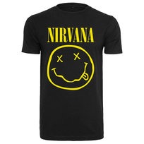MerchCode Męska Koszulka Lithium Nirvana (XS ( 122 - 128 ) / Czarny) MerchCode