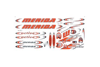 Merida, Zestaw naklejek KR4, pomarańczowy, 27 elementów - Merida