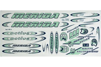 Merida, Zestaw naklejek KR4, zielono-biały, 27 elementów - Merida