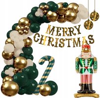 MERRY CHRISTMAS balony girlanda dekoracje na BOŻE NARODZENIE DZIADEK