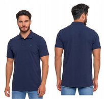 Męska Bawełniana Koszulka Polo Moraj Otp3000-003 Granatowy Xxl