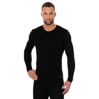 Męska Bluza sportowa Do Biegania Brubeck T-Shirt Ls | Czarny - Rozmiar Xl