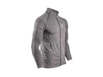Męska Bluza sportowa Do Biegania Compressport Seamless Zip Sweatshirt | Grey - Rozmiar Xl - Compressport