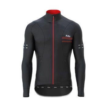 Męska Bluza sportowa Rowerowa Fdx Men'S Arch Thermal Roubaix L.S Jersey | Red - Rozmiar M - FDX