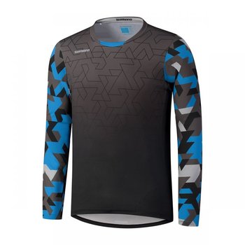 Męska Bluza sportowa Rowerowa Shimano Myoko L.S Jersey | Black/Blue - Rozmiar L - Shimano