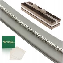 Męska Bransoletka Srebrna Splot Królewski 21Cm/3,8Mm Srebro Pr. 925 Prezent