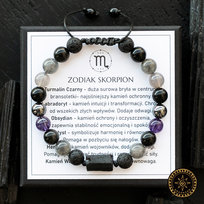 Męska Bransoletka Zodiak dla Skorpiona Zodiakalna – Skorpion Znak Zodiaku Scorpius Dla Mężczyzny