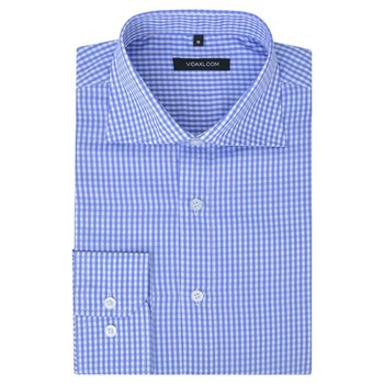 Męska koszula biznesowa biała w błękitną kratkę rozmiar S - vidaXL