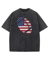 Męska koszulka oversize Amerykański Futbol - efekt sprania Czarna XXL