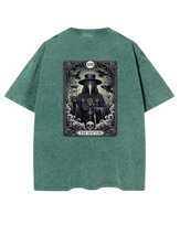 Męska koszulka oversize efekt sprania Doktor Plagi Mrok Zielona 3XL