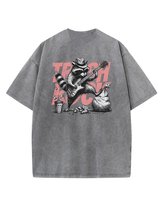 Męska koszulka oversize Trash Rock Szop Pracz sprana Szary XL