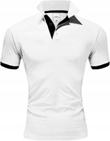 Męska koszulka polo AMACI & SONS | rozmiar L, biała inna (Inny)