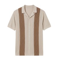 Męska Koszulka Polo Polówka Sweter Slim Fit Stylowa Biała Beżowa 3XL Inna marka