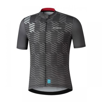 Męska Koszulka Rowerowa Shimano Aerolite Short Sleeve Jersey | Dark Gray - Rozmiar Xl - Shimano