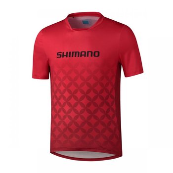 Męska Koszulka Rowerowa Shimano Myoko S.S Jersey | Red - Rozmiar Xl - Shimano