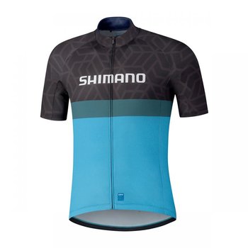 Męska Koszulka Rowerowa Shimano Team Jersey | Black/Blue - Rozmiar Xl - Shimano