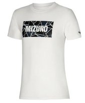Męska koszulka z krótkim rękawkiem do biegania Mizuno Athletic Tee | White - Rozmiar XL Mizuno