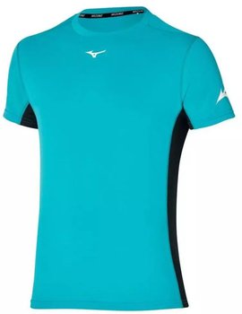 Męska koszulka z krótkim rękawkiem do biegania  Mizuno Sun Protect Tee | Algiers Blue - Rozmiar XL - Mizuno