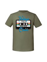 Męska koszulka  z nadrukiem - 1983 vintage classic kaseta Olive M TAGFORCE