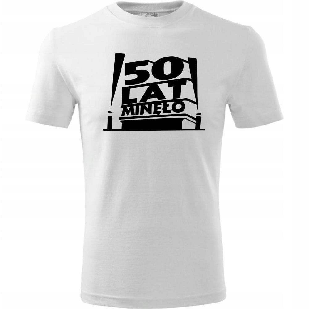 Męska Koszulka z Nadrukiem 50 lat minęło Idealny Prezent na 50 Urodziny ...