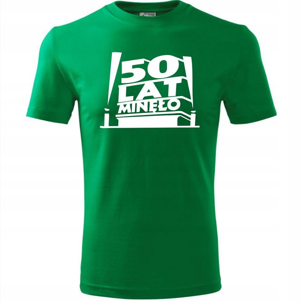 Męska Koszulka z Nadrukiem 50 lat minęło Idealny Prezent na 50 Urodziny ...