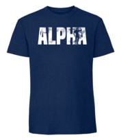 Męska koszulka z nadrukiem - Alpha - Granatowy XL TAGFORCE