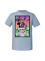Męska koszulka  z nadrukiem - Chłopaki z Baraków GTA v2png Mineralny Błękit M TAGFORCE