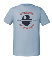 Męska koszulka z nadrukiem - Converse Star - Mineralny Błękit M TAGFORCE