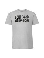 Męska koszulka  z nadrukiem - don_t open dead inside the walking dead Pastelowy szary S TAGFORCE