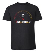 Męska koszulka  z nadrukiem  - I Need Beer czarny XL TAGFORCE