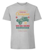Męska koszulka z nadrukiem - International Champion Vintage Racing Pastelowy szary XXL TAGFORCE
