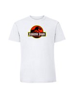 Męska koszulka  z nadrukiem - Jurassic-Park-Logo biały M TAGFORCE