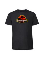 Męska koszulka  z nadrukiem - Jurassic-Park-Logo czarny M TAGFORCE