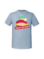 Męska koszulka  z nadrukiem - KISS MY ASS BITCH ERIC CARTMAN SOUTH PARK Mineralny Błękit XXL TAGFORCE