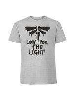 Męska koszulka  z nadrukiem - LOOK FOR THE LIGHT THE LAST OF US Pastelowy szary 3XL TAGFORCE