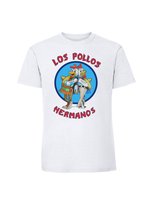 Męska koszulka  z nadrukiem - los pollos biały L TAGFORCE