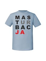 Męska koszulka  z nadrukiem - Masturbacja Mineralny Błękit XL TAGFORCE