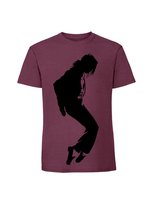 Męska koszulka z nadrukiem - Michael Jackson Burgundowy L TAGFORCE