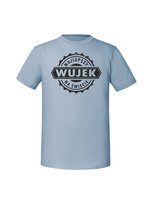 Męska koszulka  z nadrukiem - NAJLEPSZY WUJEK VINTAGE Mineralny Błękit L TAGFORCE