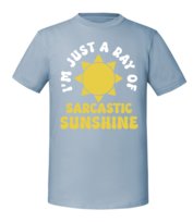 Męska koszulka z nadrukiem - Sarcastic Sunshine v2 - Mineralny Błękit L TAGFORCE