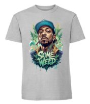 Męska koszulka z nadrukiem - Some Weed Pastelowy szary XL TAGFORCE
