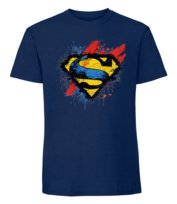 Męska koszulka  z nadrukiem  - Superman Legacy Granatowy L TAGFORCE