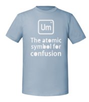 Męska koszulka z nadrukiem  - The Atomic Symbol For Confusion - Mineralny Błękit M TAGFORCE