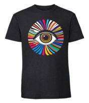 Męska koszulka z nadrukiem - Third Eye Burst czarny M TAGFORCE