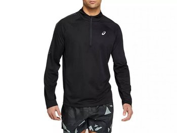 Męska Kurtka Do Biegania  Asics Icon Ls 1/2 Zip Jacket  | Black - Rozmiar Xl - Asics