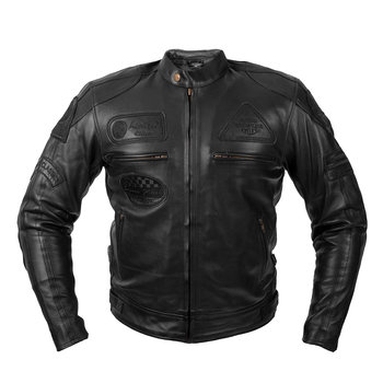 Męska skórzana kurtka motocyklowa W-TEC Urban Noir, Czarny, 6XL - W-TEC