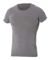 Męska szara koszulka merino wool-m