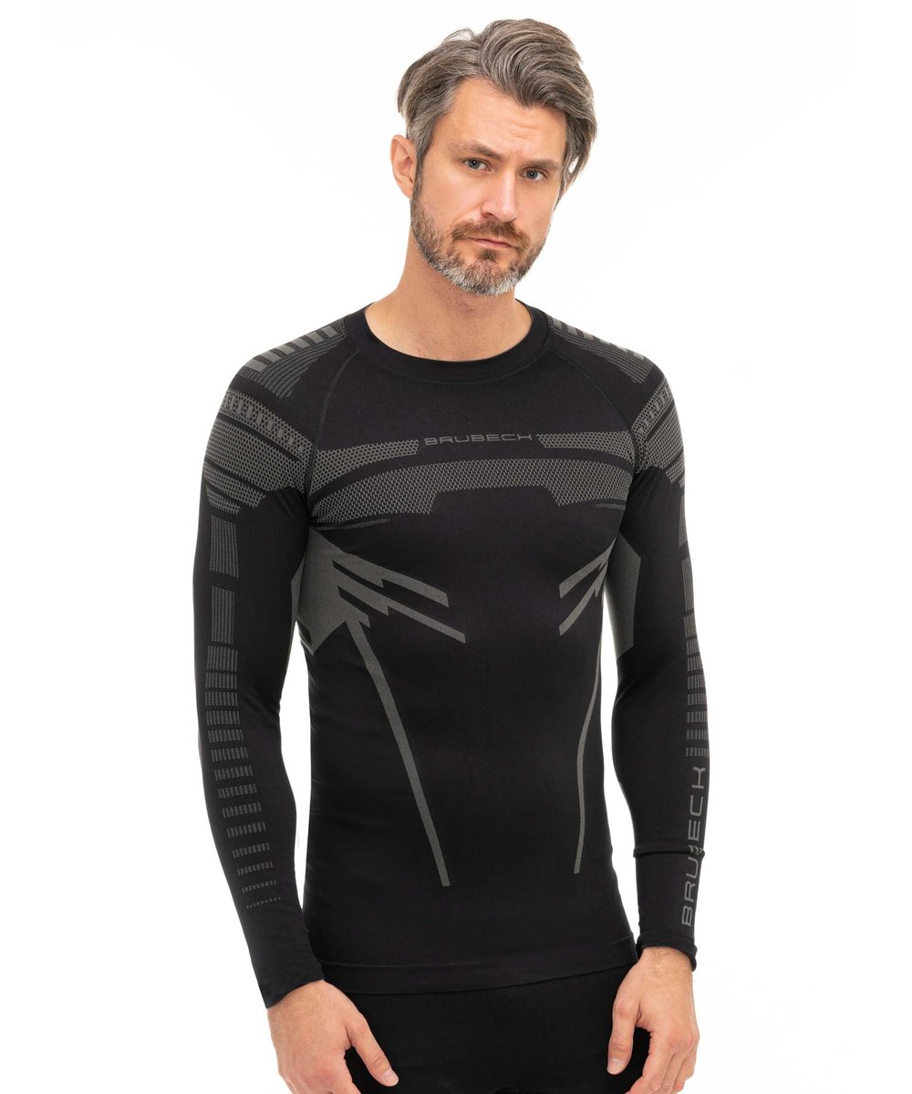 Męska Termoaktywna Brubeck Dry - Czarny/Grafitowy M-Zdjęcie-0