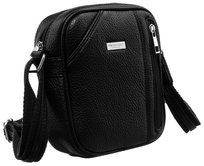 Męska torba miejska crossbody ze skóry ekologicznej Peterson, czarny Peterson